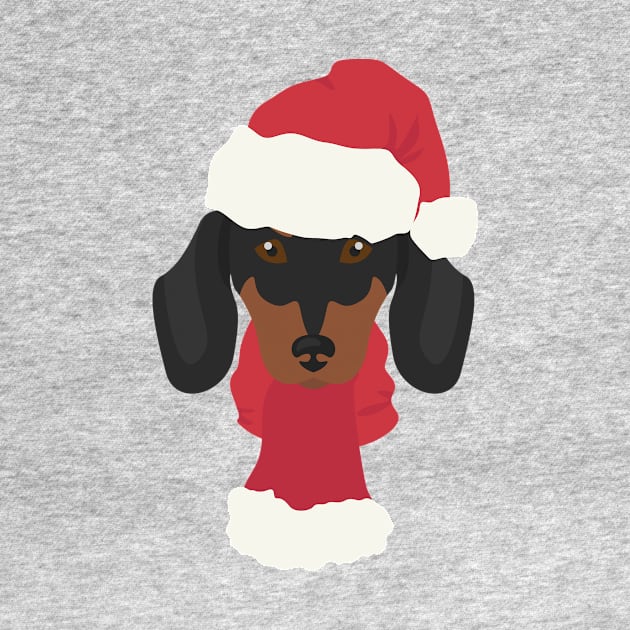 Dachshund Christmas Dog by JunkyDotCom
